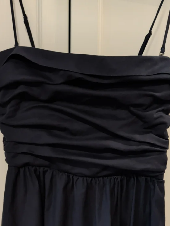 Reformation Black Strapless Ruched Bodice Dress - Picture 2 of 4